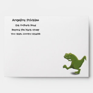 Funny T rex dinosaur cartoon humour Envelope