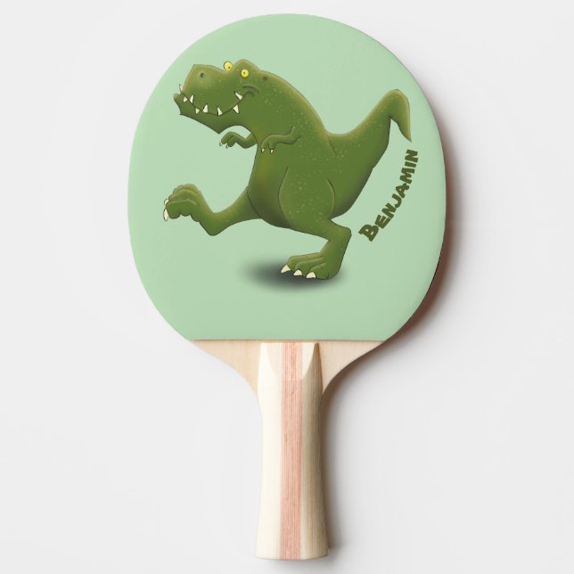 Funny T rex dinosaur cartoon humour Ping Pong Paddle (Front)