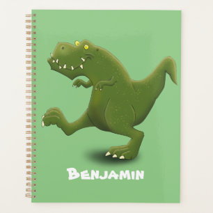 Funny T rex dinosaur cartoon humour Planner