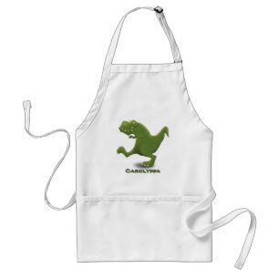 Funny T rex dinosaur cartoon humour Standard Apron