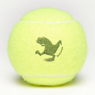 Funny T rex dinosaur cartoon humour Tennis Balls