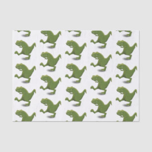Funny T rex dinosaur cartoon humour Tissue Paper