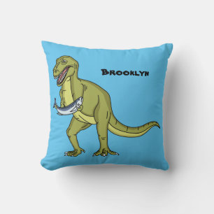 Funny T rex dinosaur illustration Cushion