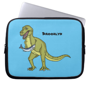 Funny T rex dinosaur illustration Laptop Sleeve