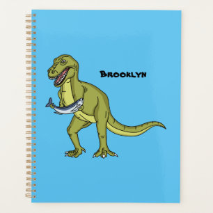 Funny T rex dinosaur illustration Planner