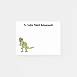 Funny T rex dinosaur illustration Post-it Notes