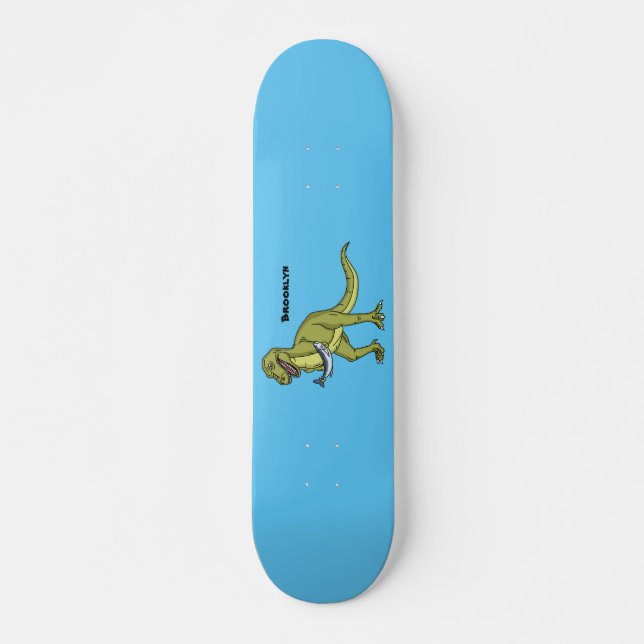 Funny T rex dinosaur illustration  Skateboard (Front)
