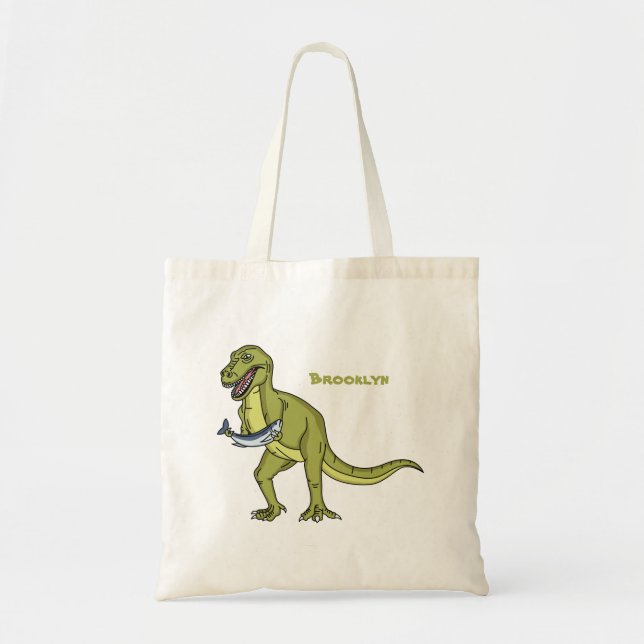 Funny T rex dinosaur illustration  Tote Bag (Front)