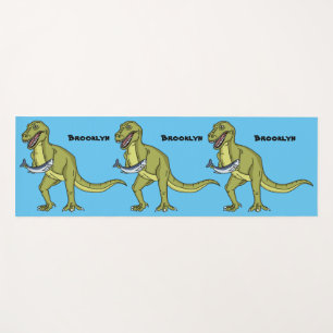 Funny T rex dinosaur illustration  Yoga Mat