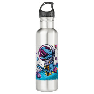 Funny T-Rex Dinosaur in Space 710 Ml Water Bottle