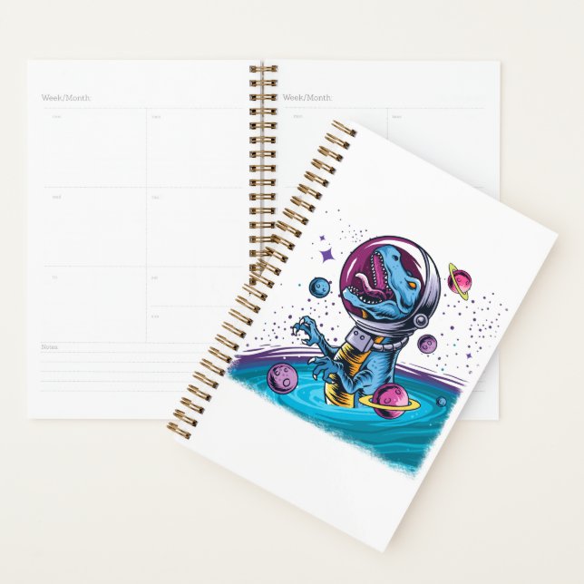 Funny T-Rex Dinosaur in Space Planner (Display)