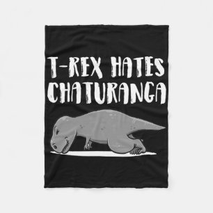 Funny T-rex Dinosaur Yoga Apparel Perfect Present  Fleece Blanket