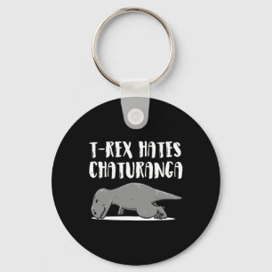 Funny T-rex Dinosaur Yoga Apparel Perfect Present  Key Ring