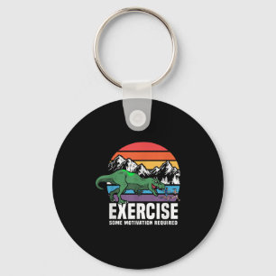 Funny T Rex Gym Exercise Workout Fitness Motivatio Key Ring