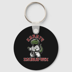 Funny T-rex Karate Dino Martial Arts Children  Key Ring