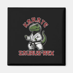 Funny T-rex Karate Dino Martial Arts Children  Magnet