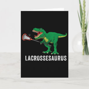 Funny T Rex Lacrosse Dinosaur Lax Boys Lacrosse Te Card
