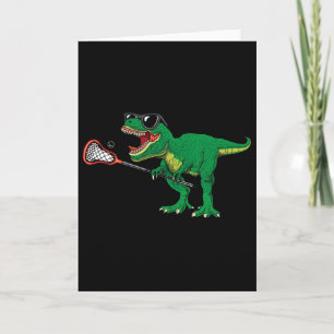 Funny T Rex Lacrosse Dinosaur Lax Boys Lacrosse Te Card