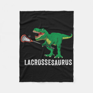 Funny T Rex Lacrosse Dinosaur Lax Boys Lacrosse Te Fleece Blanket