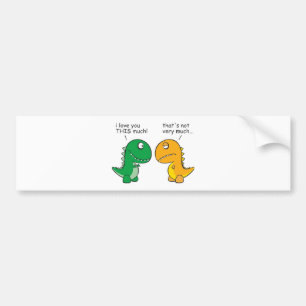 funny-T-Rex-little-arms-cartoon Bumper Sticker