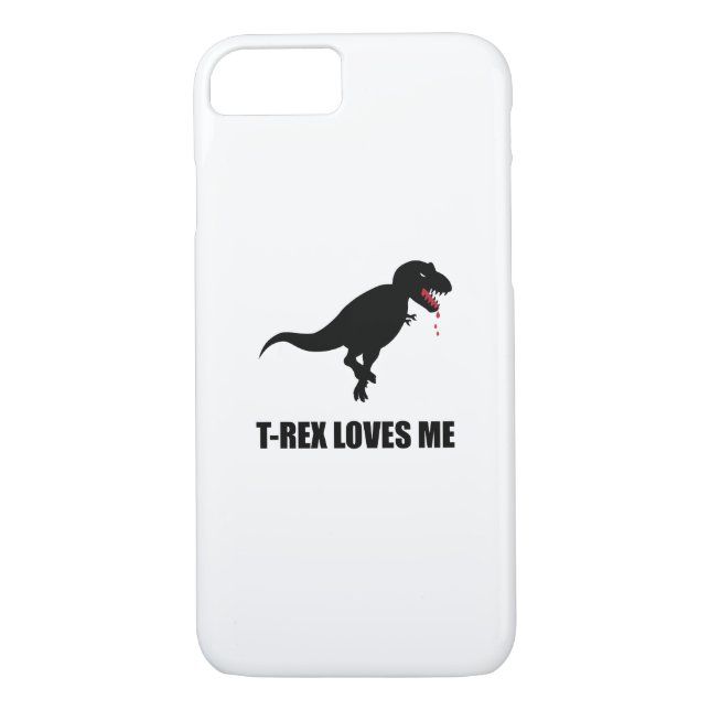 Funny T-Rex Loves Me Case-Mate iPhone Case (Back)
