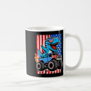 Funny t-rex riding monster truck 4th of julyFunny Coffee Mug