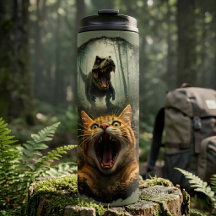 Funny T-Rex & Screaming Cat Meme
