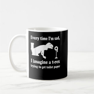 Funny T-Rex Trying To Get Toilet Paper Gift Coffee Mug