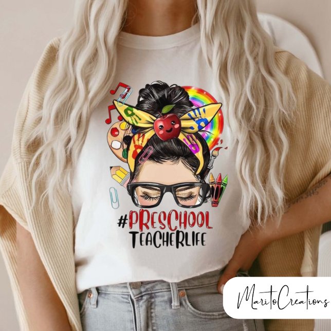 Funny t-shirt as a gift for preschool teacher (Creator Uploaded)