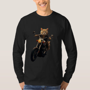 Funny T-Shirt, Cats, Men's, Motorcycle, Cat Lovers T-Shirt