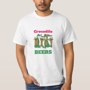 FUNNY! T-Shirt Crocodile BEERS - Funny