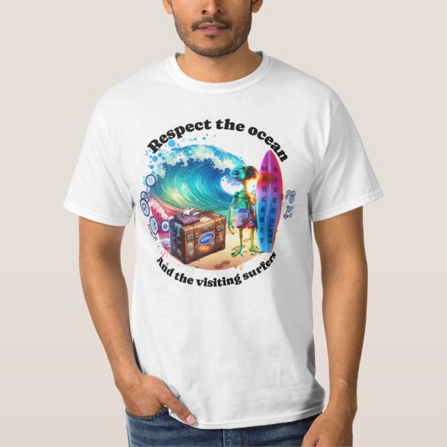 funny t shirt for men surfers (Front)