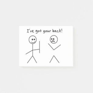 Funny t-shirt “I got your back” Post-it Notes