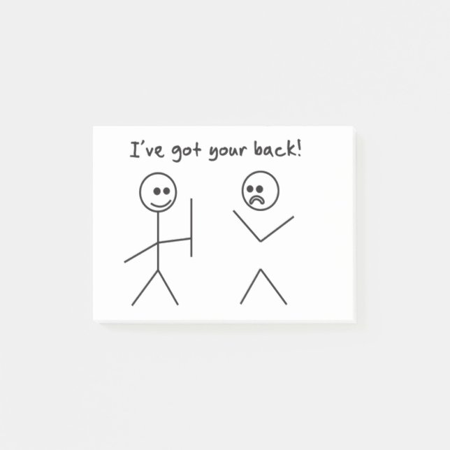 Funny t-shirt “I got your back” Post-it Notes (Front)