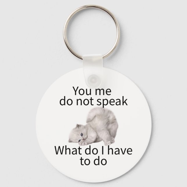Funny T-shirt Key Ring (Front)