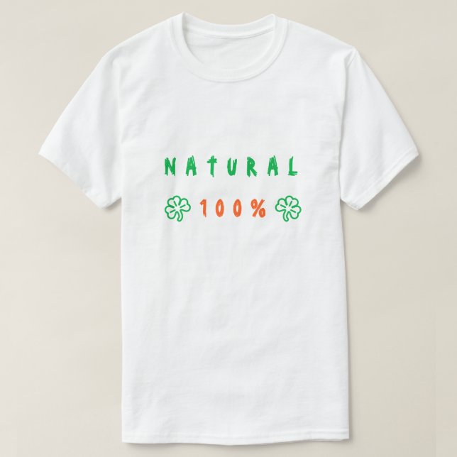 Funny T-Shirt Natural - Custom Text (Design Front)