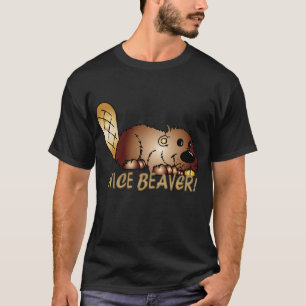 Funny T Shirt Nice Beaver - Cute Cartoon Beaver T