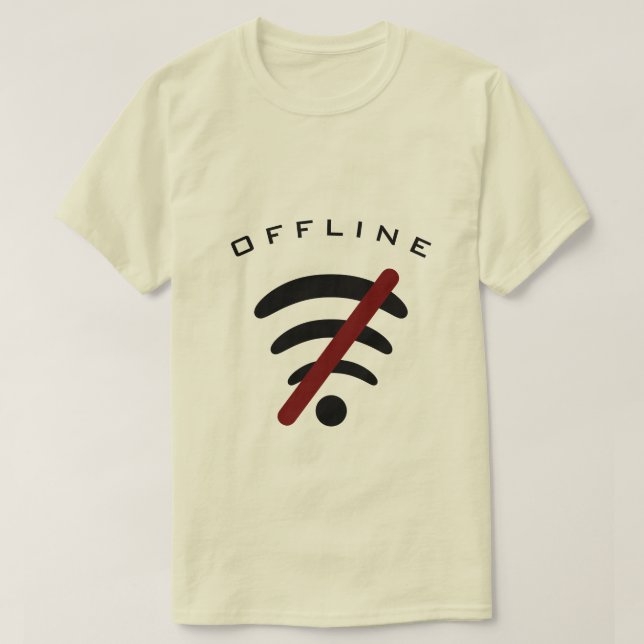 Funny T-Shirt Offline Text (Design Front)