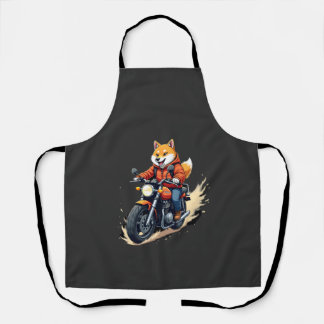 Funny T-Shirt, Shiba Inu, Motorcycle, Dog, Puppet, Apron