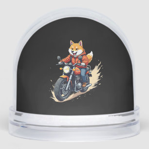 Funny T-Shirt, Shiba Inu, Motorcycle, Dog, Puppet, Snowglobe