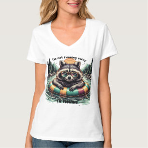 Funny T-shirt with a relaxed raccoon – “I'm not ru