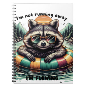 Funny T-shirt with a relaxed raccoon – “I'm not ru Notebook