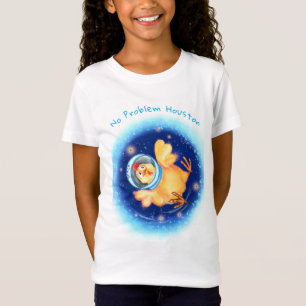 Funny T-Shirt with Chicken Astronaut - No Problem