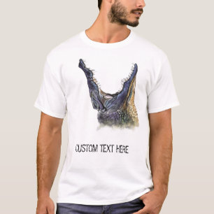 Funny T-Shirt with Crocodile with Custom Text