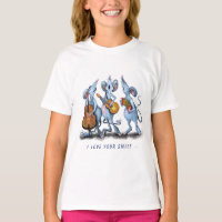 Funny T-Shirt with Mouse Music Band