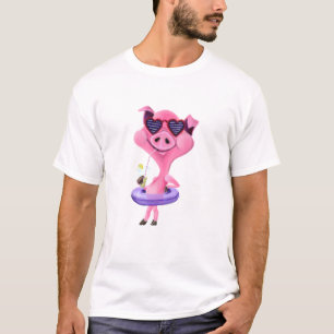 Funny T-Shirt with Party Pig
