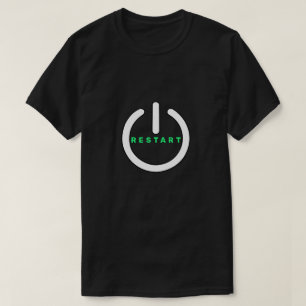 Funny T-Shirt with Reset Button - Custom Text