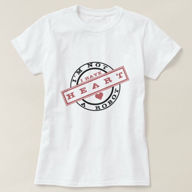 Funny T-Shirt with Text Stamp - Customisable (Design Front)