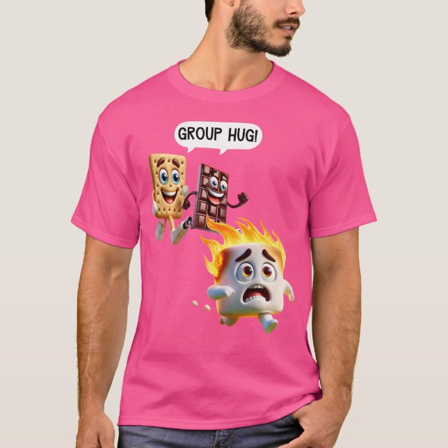 Funny T Shirts For Men Smores Camping Roasting Out (Front)