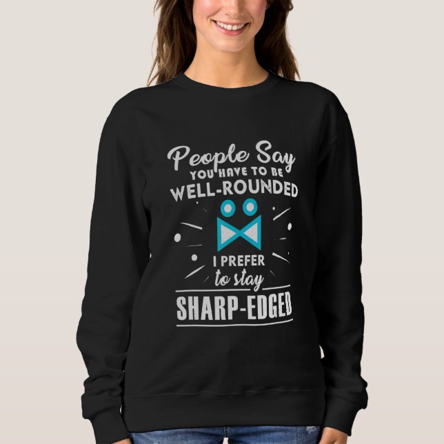 Funny T Shirts for Men Women Well Rounded Sharp Ed (Front)